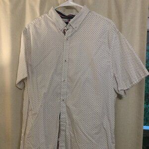 Denim and Flower Button Up Shirt - XL